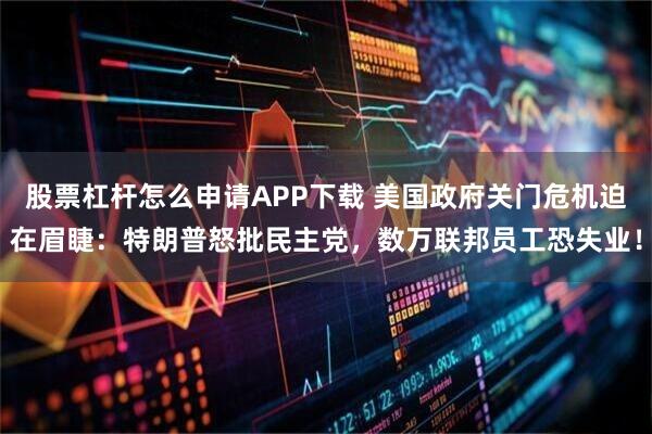 股票杠杆怎么申请APP下载 美国政府关门危机迫在眉睫：特朗普怒批民主党，数万联邦员工恐失业！